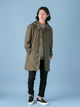 「URBAN RESEARCH（アーバンリサーチ）のアイテム（ミリタリージャケット）」を使った、UR MENS STAFFさん（メンズ・172cm）の冬コーディネート