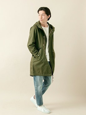 「URBAN RESEARCH（アーバンリサーチ）のアイテム（モッズコート）」を使った、UR MENS STAFFさん（メンズ・172cm）の春コーディネート