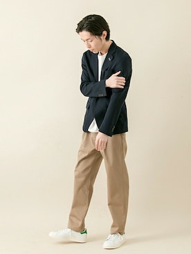「URBAN RESEARCH（アーバンリサーチ）のアイテム（スニーカー）」を使った、UR MENS STAFFさん（メンズ・172cm）の春コーディネート