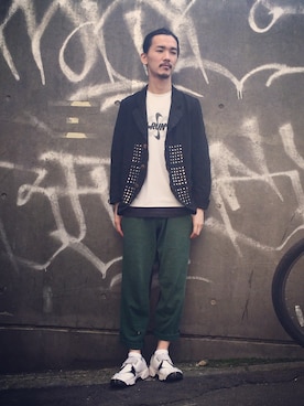 「スエット」｜阿部 高宏さん（メンズ・180cm）の冬コーディネート