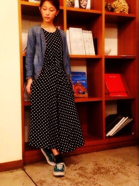 「デニムジャケット  ワンピース」｜MINAIさん（レディース・160cm）の夏コーディネート