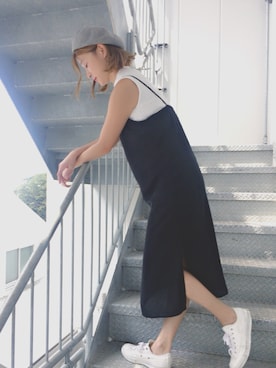 「H&Hのアイテム」を使った、MINAIさん（レディース・160cm）の秋コーディネート