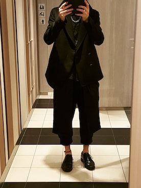 「SISE（シセ）のアイテム（ピーコート）」を使った、Suguru Mienoさん（メンズ・180cm）の秋コーディネート