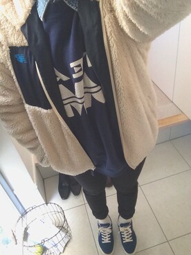 「NEW BALANCE（ニューバランス）のアイテム（その他アウター）」を使った、▽藤隆△さん（レディース・156cm）の冬コーディネート