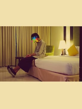「ECCO（エコー）のアイテム（シューズ）」を使った、胤さん（メンズ・181cm）の秋コーディネート