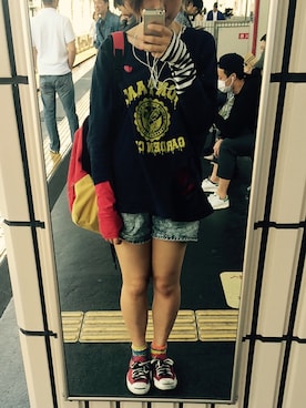 「JELLY BEANS（ジェリービーンズ）のアイテム（パンツ）」を使った、たまいゆきさん（レディース・168cm）の春コーディネート