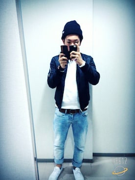 「アイテム（MA-1）」を使った、アンソニーさん（メンズ・173cm・20代）の春コーディネート