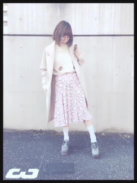 「ゆるニット」｜「アイテム（財布/小物）」を使った、cloe(クロエ)さん（レディース・154cm）の冬コーディネート