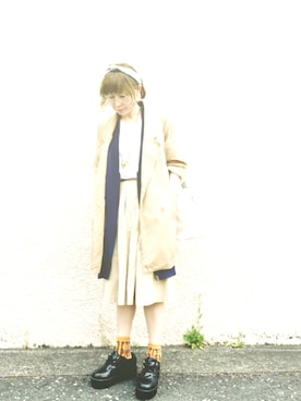 「DHOLIC（ディーホリック）のアイテム（その他アウター）」を使った、cloe(クロエ)さん（レディース・154cm）の春コーディネート