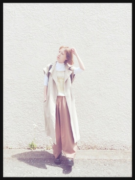 「MONKI（モンキ）のアイテム（トレンチコート）」を使った、cloe(クロエ)さん（レディース・154cm）の春コーディネート