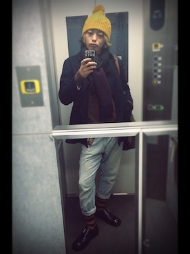 「Violet Buffalo Wallows（ヴァイオレットバッファローワローズ）のアイテム」を使った、ぽんさん（メンズ・175cm）の冬コーディネート