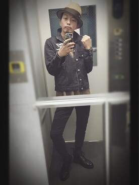 「HALFMAN（ハーフマン）のアイテム（ジャケット/アウター）」を使った、ぽんさん（メンズ・175cm）の秋コーディネート