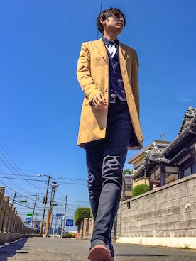 河上裕馬さん（メンズ・175cm）の春コーディネート