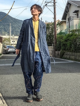 河上裕馬さん（メンズ・175cm）の春コーディネート