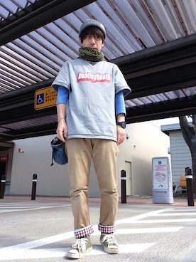 「BOOTLEGBOOTH（ブートレグブース）のアイテム」を使った、hide104さん（メンズ・162cm）の春コーディネート
