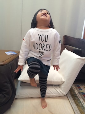 「Lee（リー）のアイテム（デニムスカート）」を使った、miemioさん（キッズ・90cm）の冬コーディネート