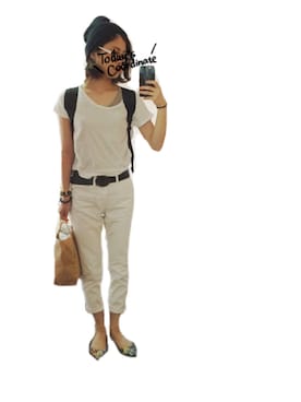 「CECIL McBEE（セシルマクビー）のアイテム（ニットキャップ/ビーニー）」を使った、ashibaさん（レディース・158cm）の夏コーディネート