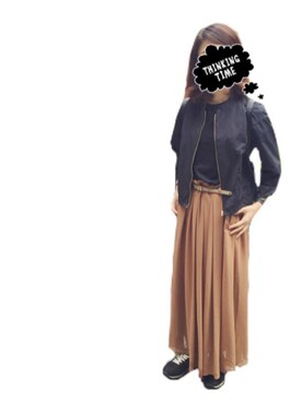 「Rouge vif（ルージュヴィフ）のアイテム（ブルゾン）」を使った、ashibaさん（レディース・158cm）の秋コーディネート