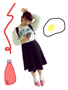 「ソックス」｜姜虹さん（レディース・155cm）の春コーディネート