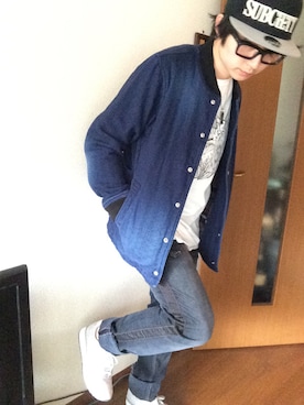 「Subciety（サブサエティ）のアイテム（その他アウター）」を使った、ケントさん（メンズ・168cm）の春コーディネート