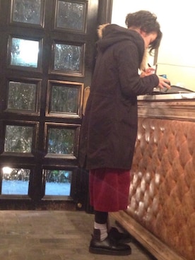 「International Gallery BEAMS（インターナショナルギャラリービームス）のアイテム（モッズコート）」を使った、yopeさん（メンズ・174cm）の冬コーディネート