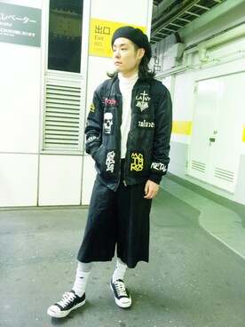 「ジャックパーセル」｜「アイテム（ナイロンジャケット）」を使った、yopeさん（メンズ・174cm）の秋コーディネート