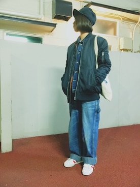 「shuca（シュカ）のアイテム（ジャケット/アウター）」を使った、yopeさん（レディース・152cm）の秋コーディネート