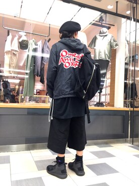 「THREE BLIND MICE（スリーブラインドマイス）のアイテム（帽子）」を使った、yopeさん（メンズ・174cm）の春コーディネート