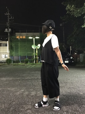 「EN ROUTE（アンルート）のアイテム（スラックス）」を使った、yopeさん（レディース・152cm）の夏コーディネート