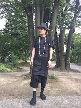 「LABRAT（ラブラット）のアイテム（キャップ）」を使った、yopeさん（メンズ・174cm）の夏コーディネート