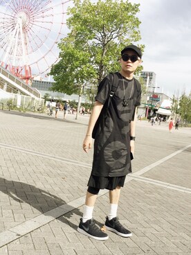 「grafik:plastic（グラフィックプラスチック）のアイテム」を使った、yopeさん（メンズ・174cm）の夏コーディネート