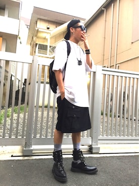 「ジョージコックス」｜「アイテム（アクセサリー）」を使った、yopeさん（メンズ・174cm）の夏コーディネート