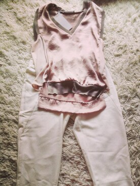 「アイテム（タンクトップ、ピンク系）」を使った、RURI KAJIさん（レディース・158cm）の春コーディネート
