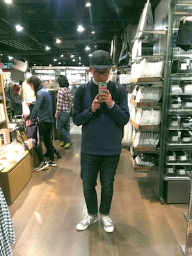 「plain-me（プレインミー）のアイテム」を使った、ruruさん（メンズ・176cm）の冬コーディネート