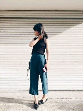 「CBOMBのアイテム」を使った、Tracyさん（レディース・160cm）の夏コーディネート