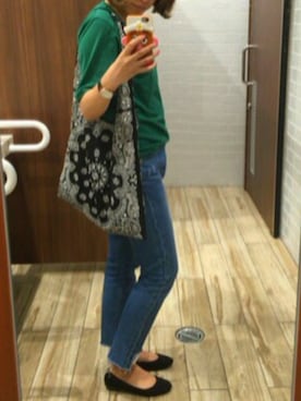 「WEGO（ウィゴー）のアイテム（エコバッグ/サブバッグ）」を使った、DARAN♥さん（レディース・165cm）の夏コーディネート
