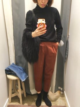 「EMODA（エモダ）のアイテム（トートバッグ）」を使った、DARAN♥さん（レディース・165cm）の秋コーディネート