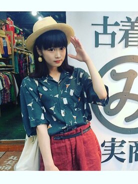 「connecter」｜中川美優さん（レディース・162cm）の夏コーディネート