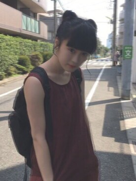 「YANTOR（ヤントル）のアイテム」を使った、中川美優さん（レディース・162cm）の秋コーディネート