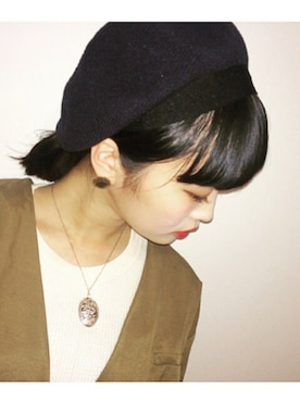 「used mix」｜「アイテム（ミリタリージャケット）」を使った、中川美優さん（レディース・162cm）の春コーディネート