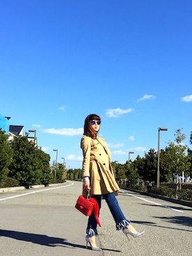 「pumps」｜「アイテム（ジャケット/アウター）」を使った、K monroeさん（レディース・153cm）の春コーディネート