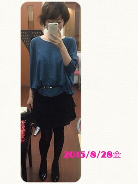 「WR（ダブルアール）のアイテム」を使った、うえたえり@さん（レディース・159cm）の夏コーディネート