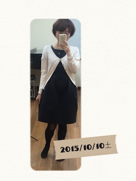 「M's collection（エムズコレクション）のアイテム（ワンピース/ドレス）」を使った、うえたえり@さん（レディース・159cm）の秋コーディネート