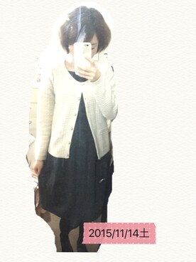「M's collection（エムズコレクション）のアイテム（ワンピース/ドレス）」を使った、うえたえり@さん（レディース・159cm）の秋コーディネート