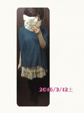 「WR（ダブルアール）のアイテム」を使った、うえたえり@さん（レディース・159cm）の春コーディネート