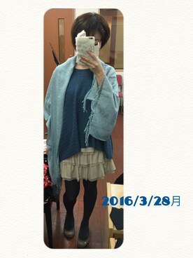 「WR（ダブルアール）のアイテム」を使った、うえたえり@さん（レディース・159cm）の春コーディネート