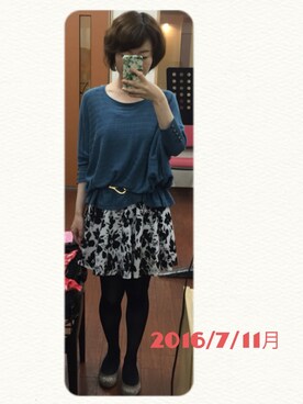 「WR（ダブルアール）のアイテム」を使った、うえたえり@さん（レディース・159cm）の夏コーディネート