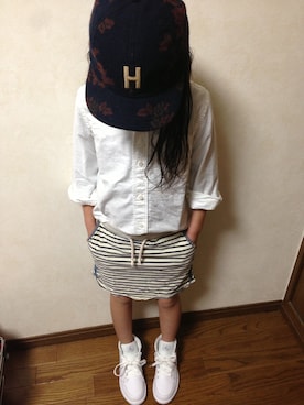 「SCOTCH & SODA（スコッチ アンド ソーダ）のアイテム（スカート）」を使った、chakioさん（キッズ・124cm）の冬コーディネート