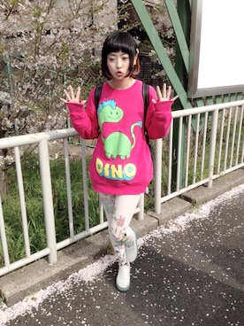 「Marc by Marc Jacobs（マークバイマークジェイコブス）のアイテム（その他シューズ）」を使った、茉里さん（レディース・156cm）の春コーディネート