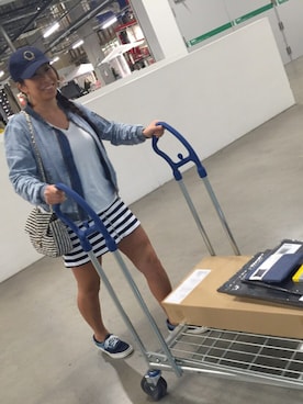 「Ralph Lauren」｜「アイテム（デニムジャケット）」を使った、YUKA EASTさん（レディース・166cm）の春コーディネート
